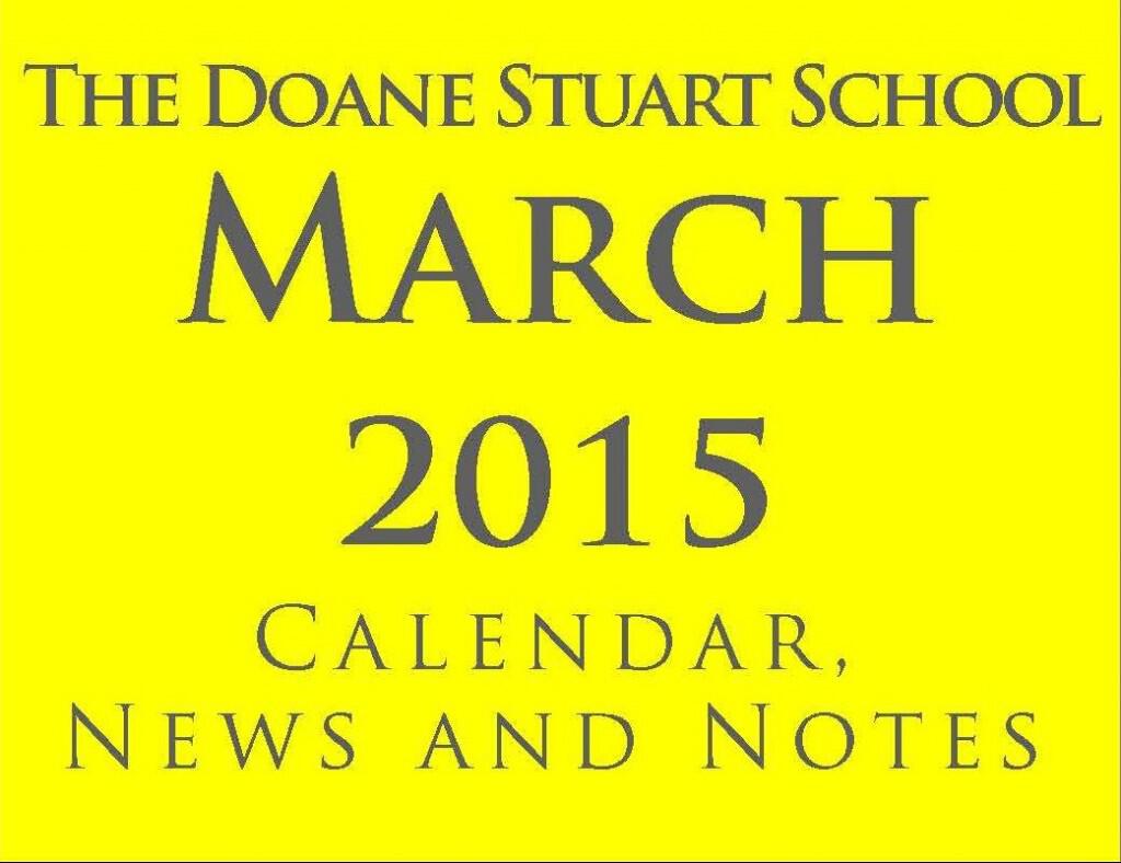 March Calendar Front2 Doane Stuart